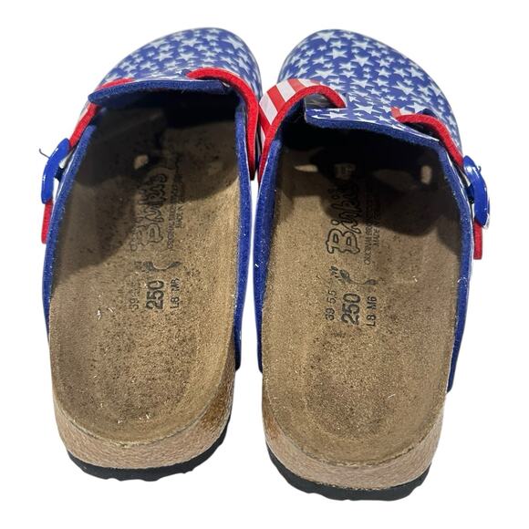 Birki’s Birkenstock size 39 Stars & Stripes American Flag Boston Clogs M=6 L=9 - Picture 4 of 5